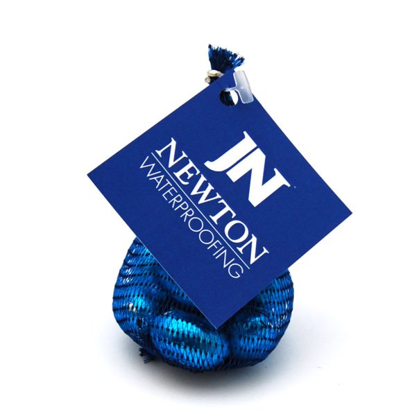 branded (newton) blue net chocolate | Bite My Brand